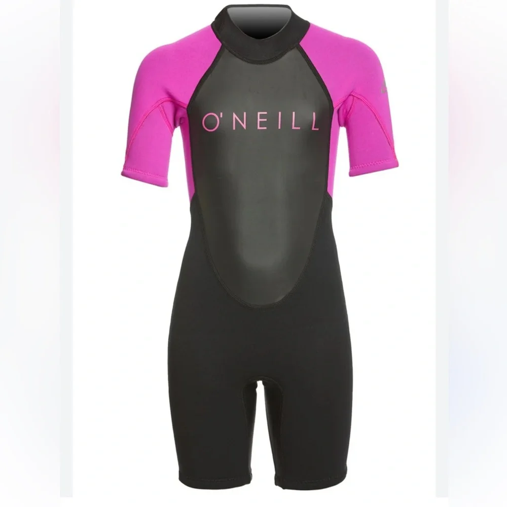 O'Neill Kids Pink and Black Short Sleeve Wetsuit 4t kids girls toddler VGUC